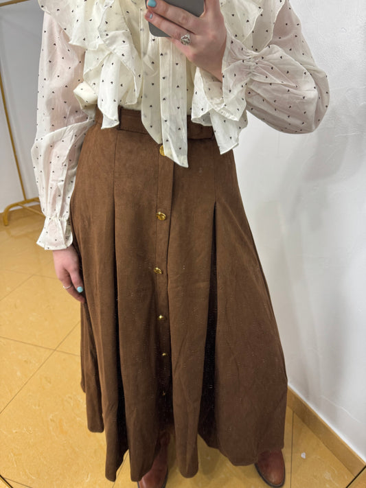 Falda marrón